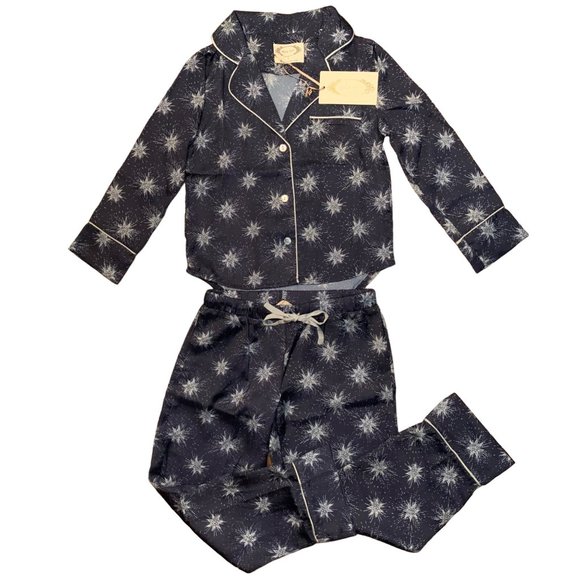 Joyfolie Other - MIA JOY Girls Satin Pajamas 4 4T NEW Jasmine Shooting Stars Holiday NWT JOYFOLIE